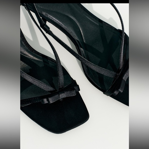 ZARA Satin Sandals Sz 8.5 - Picture 4 of 9